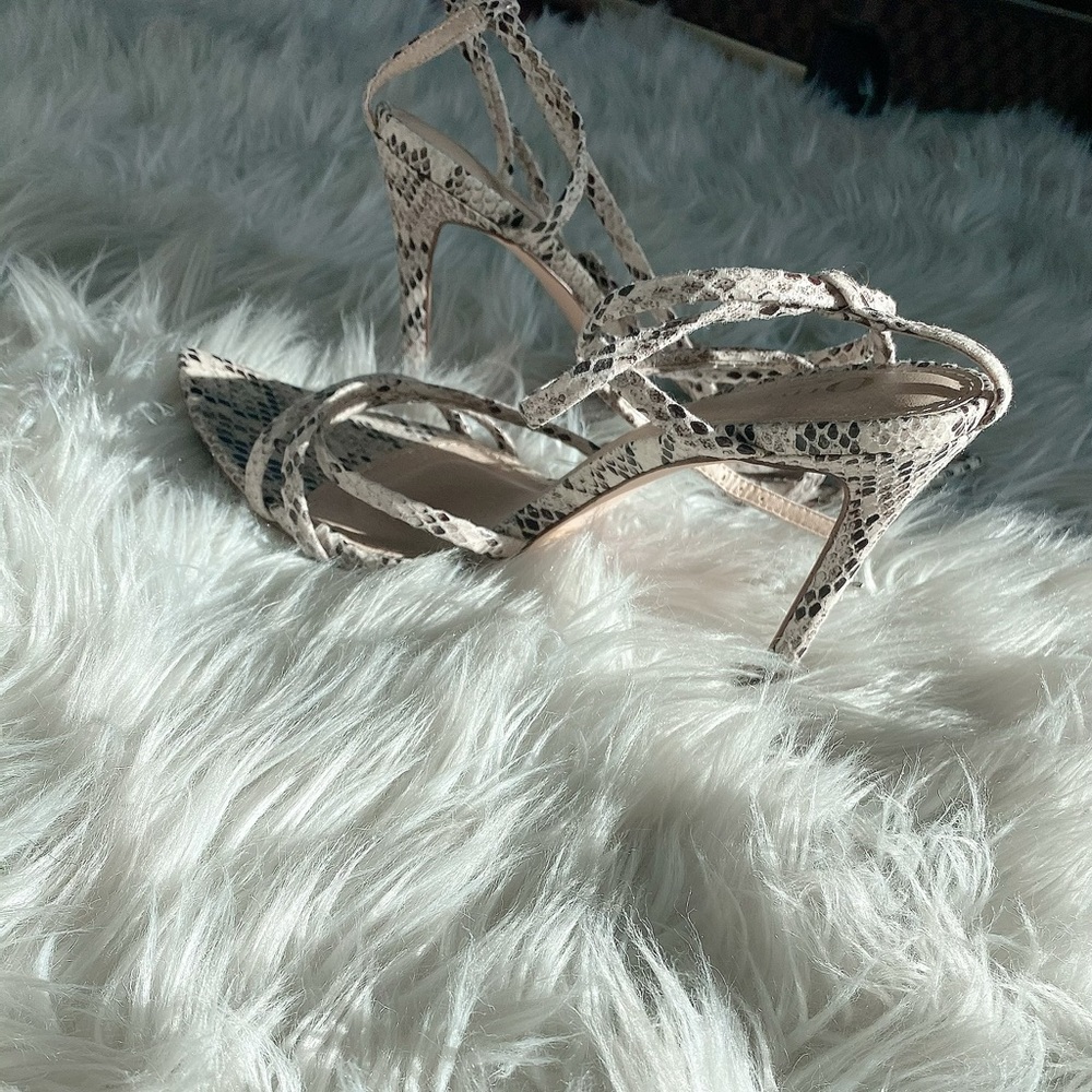 Snakeskin Strappy Heels
